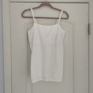 Maternity and Nursing Organic Cotton Tank Top Cami White